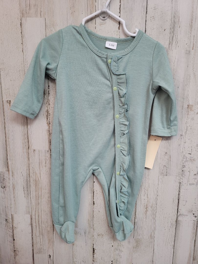 Blue None 3-6m Teal Sleeper, Girl NB-3m