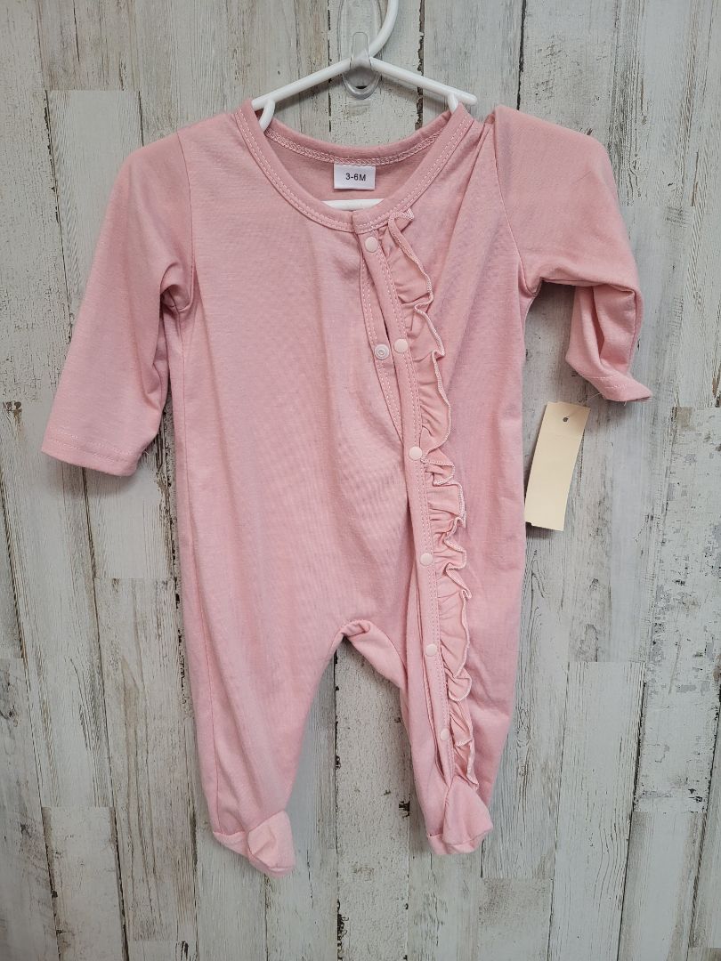 Pink None 3-6m Pink Sleeper, Girl NB-3m