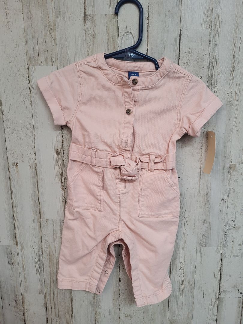 Pink Old Navy 3-6m Pink Bow Denim Rompe, Girl NB-3m