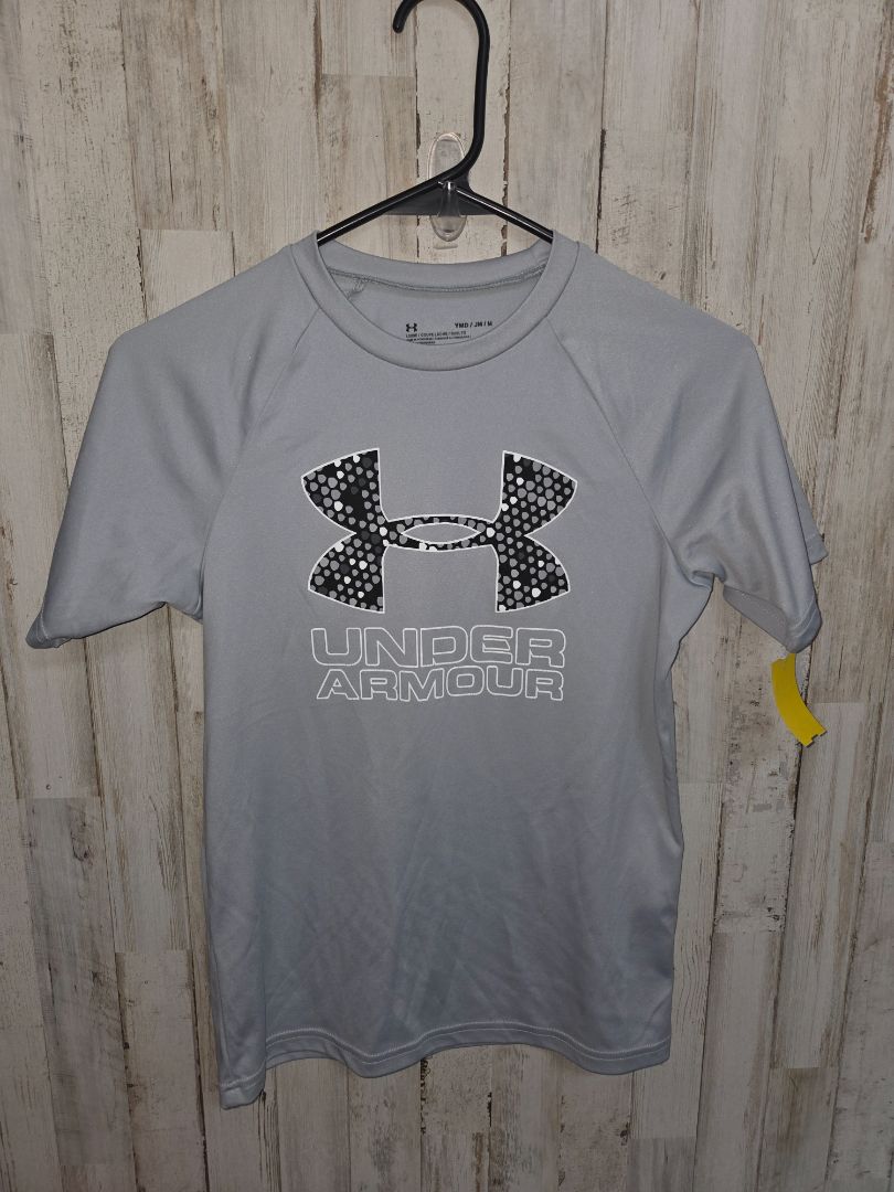 Grey Under armour Logo drifit tee, Boys 10/12