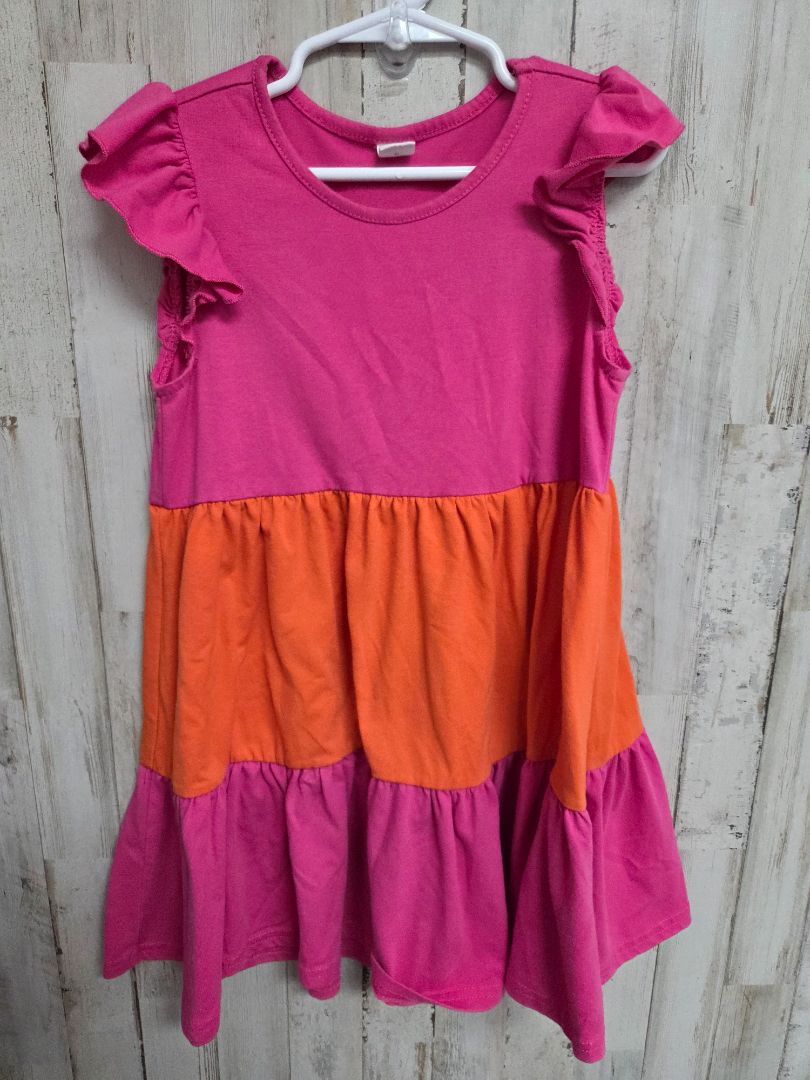 PINK/ORANGE SHEIN TIER DRESS, GIRL 5