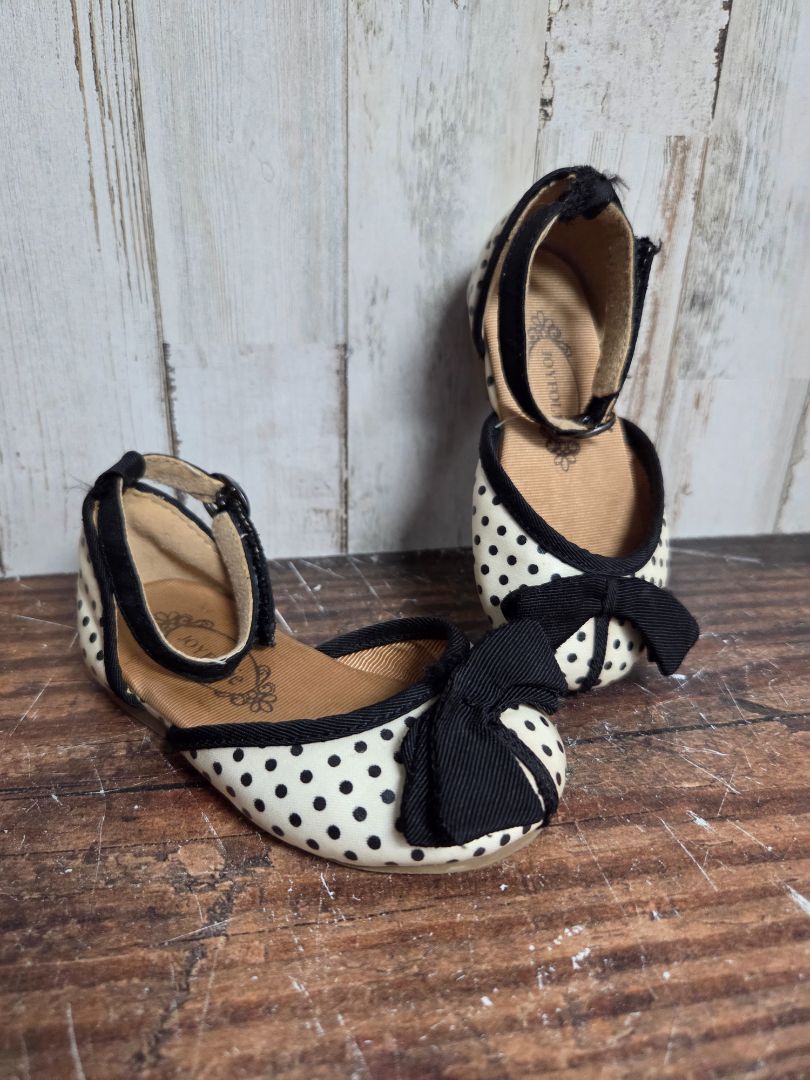 WHITE/BLACK JOYFOLIE POLKA DOT FLATS, SHOES 4