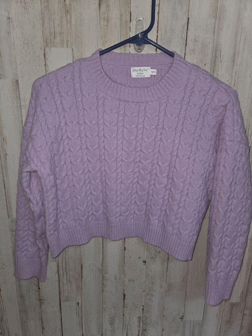 LILAC SHOP THE MINT TEXTURED KNIT SWEATER, GIRL 10/12