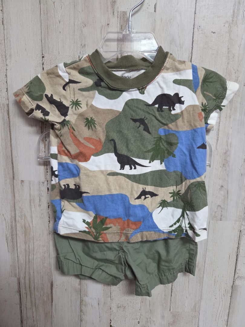 CAMO CARTERS DINO SHORT SET, BOY 9M