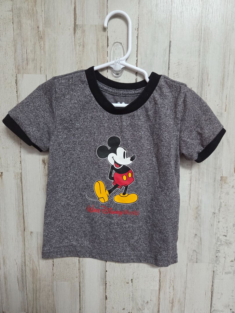 GREY DISNEY WORLD MICKEY MOUSE TEE, BOY 18/24M