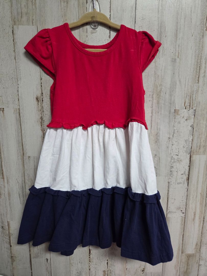 RED/WHITE/BLUE BOUTIQUE TIER DRESS, GIRL 4T