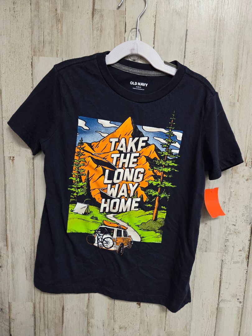 NAVY OLD NAVY LONG WAY HOME TEE, BOYS 6/7