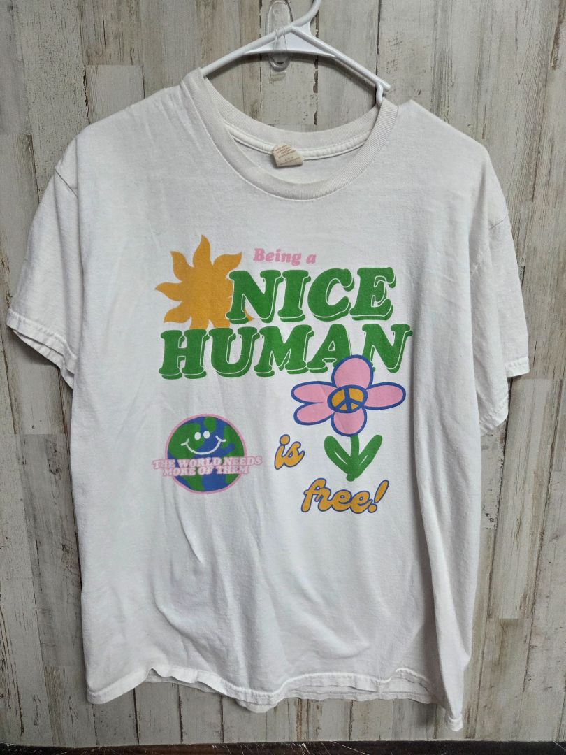 WHITE ALTARD STATE NICE HUMAN TEE, LADIES M