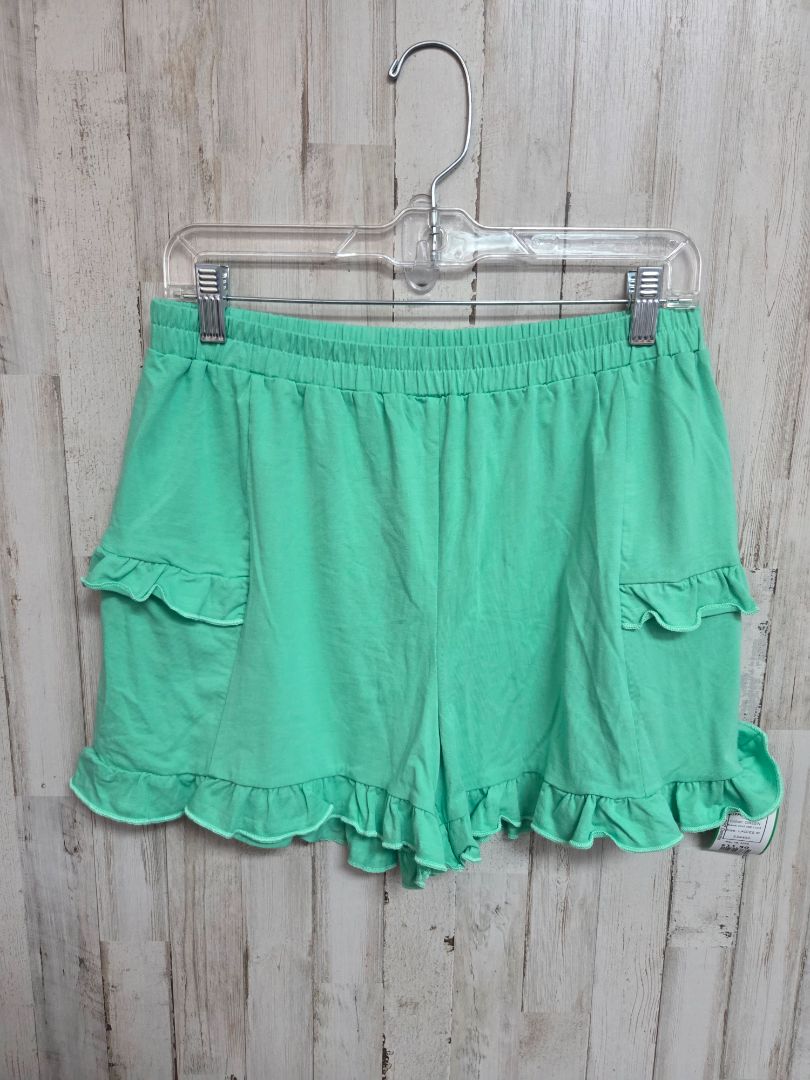 GREEN CULTURE CODE RUFFLE SHORTS, LADIES M