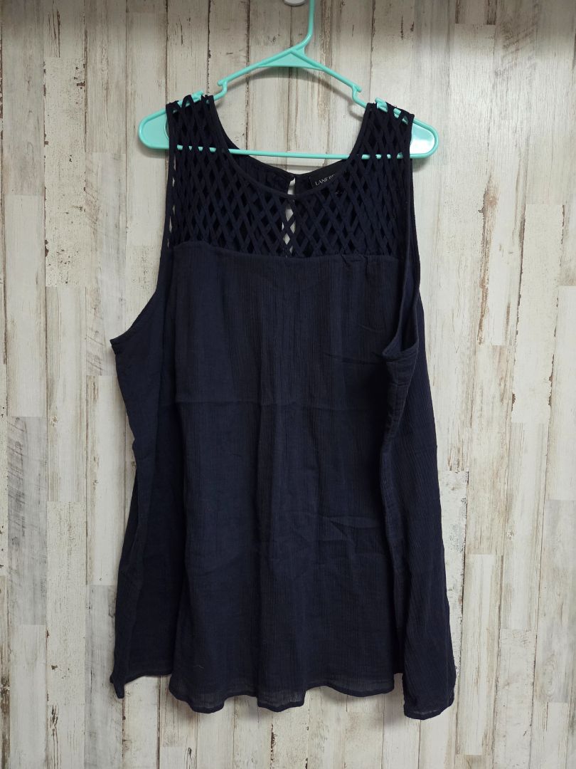 NAVY LANE BRYANT 28 CAGE INLAY TUNIC, LADIES 4X