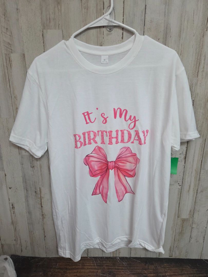 WHITE BIRTHDAY TEE, LADIES M