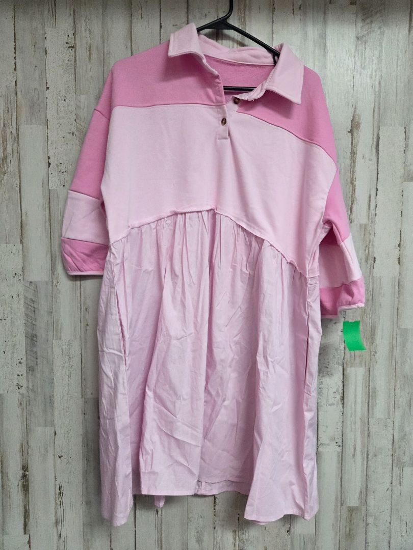 PINK SWEATSHIRT DRESS, LADIES M