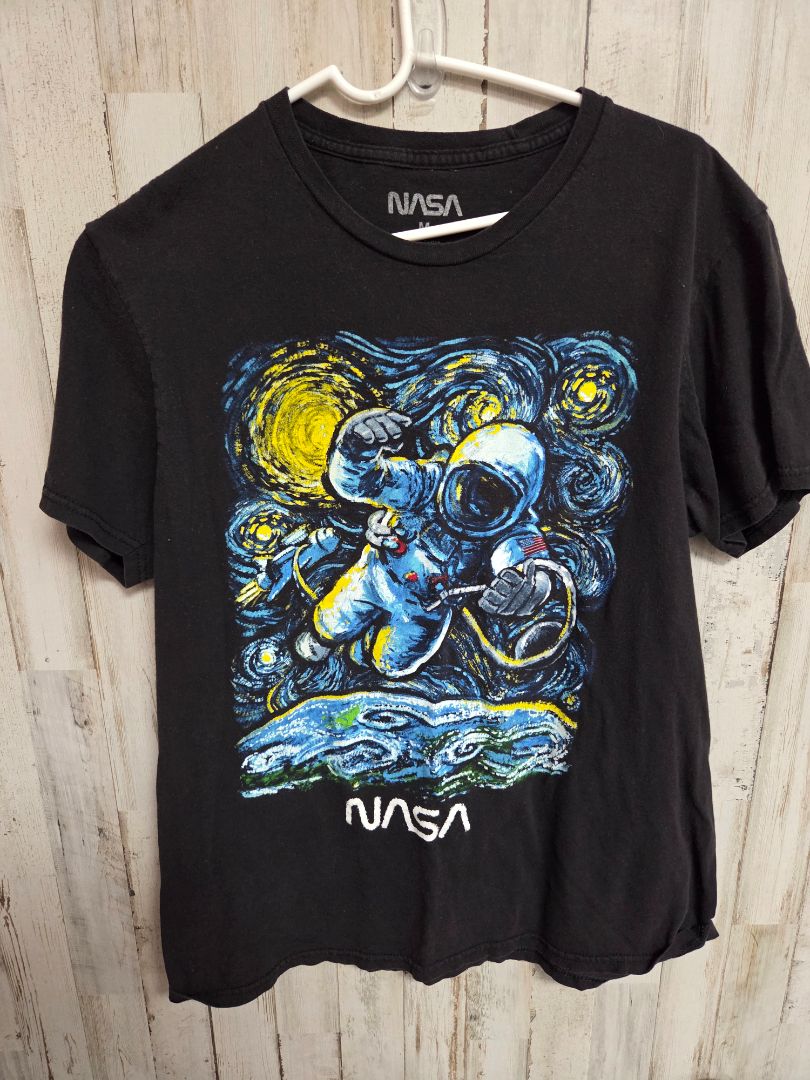 BLACK NASA STARRY NIGHT ASTRO TEE, BOY ADULT M
