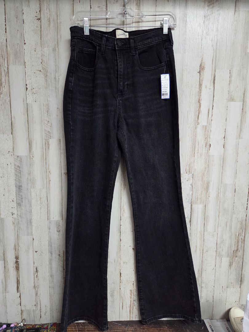 BLACK UNIVERSAL THREAD 6R WIDE LEG JEANS, LADIES M