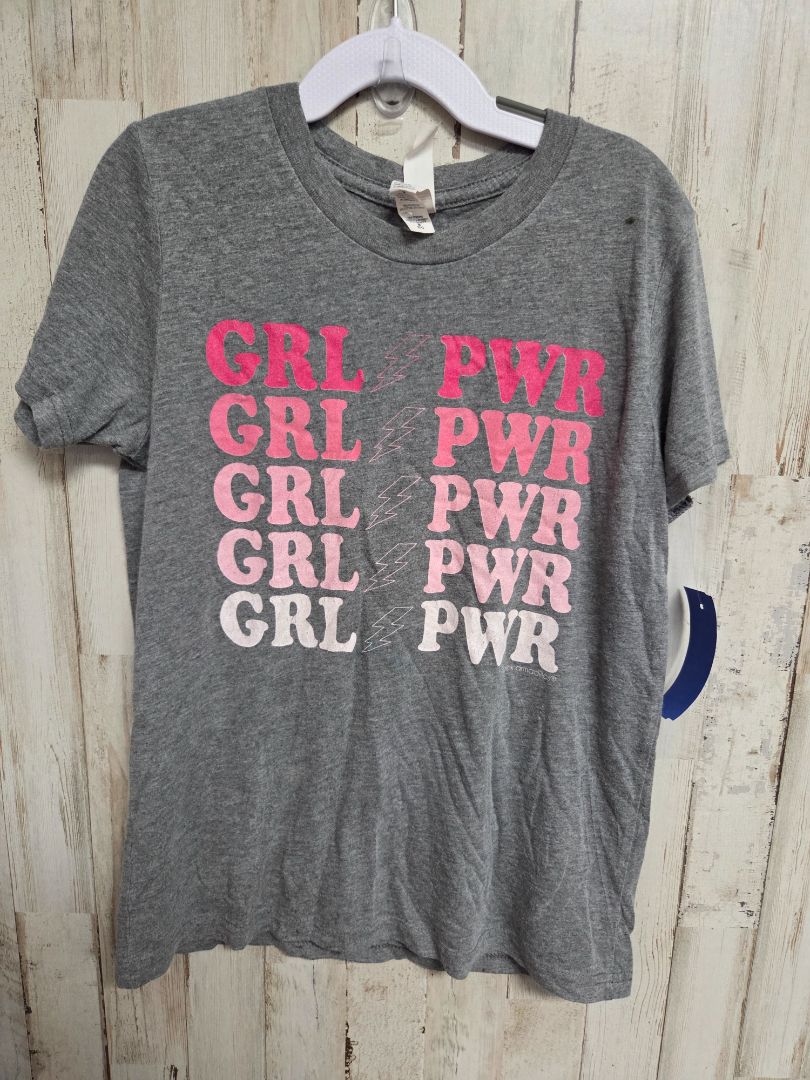 GREY BELLA CANVAS GIRL POWER TEE, GIRL 10/12