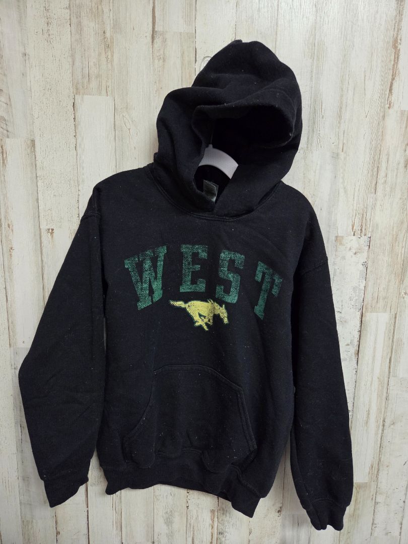 BLACK GILDAN YS WEST JONES HOODIE, GIRL 6/7