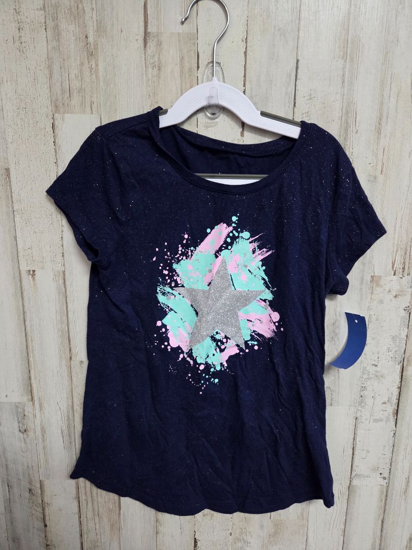 NAVY JUSTICE STAR TEE, GIRL 8