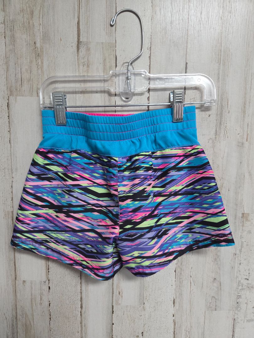 PINK/PURPLE SKECHERS ABSTRACT SHORTS, GIRL 5/6