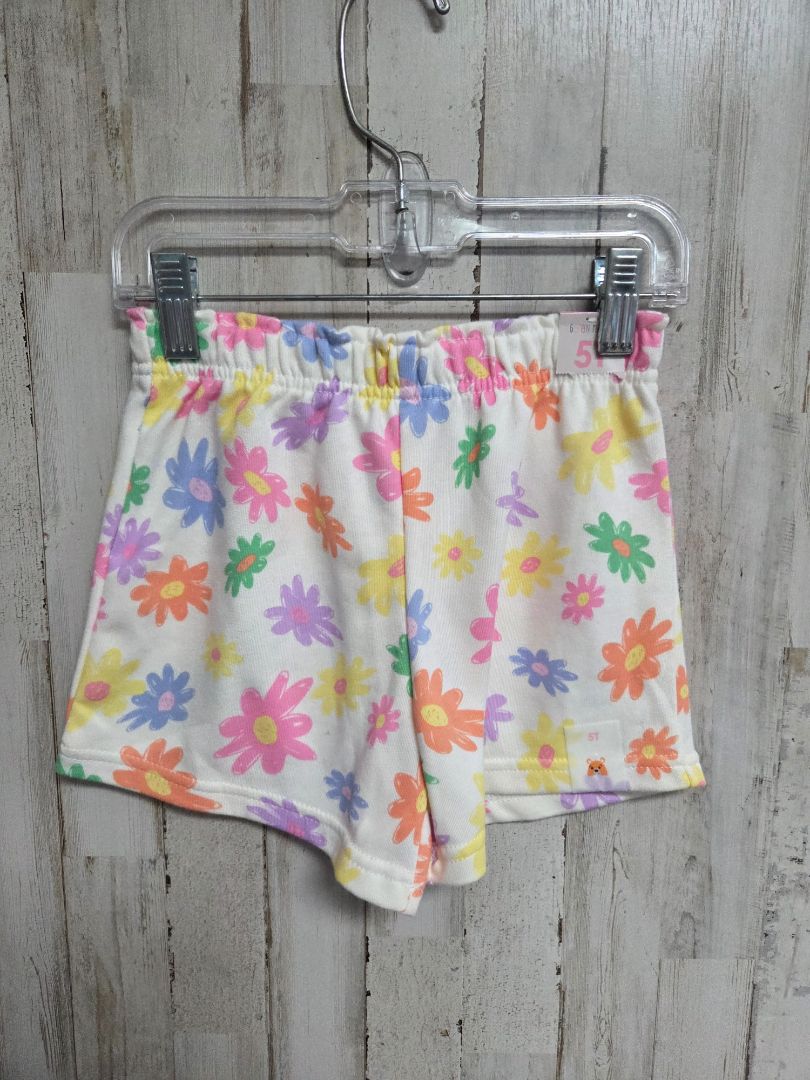 CREAM GARANIMALS NEW FLORAL SHORTS, GIRL 5T