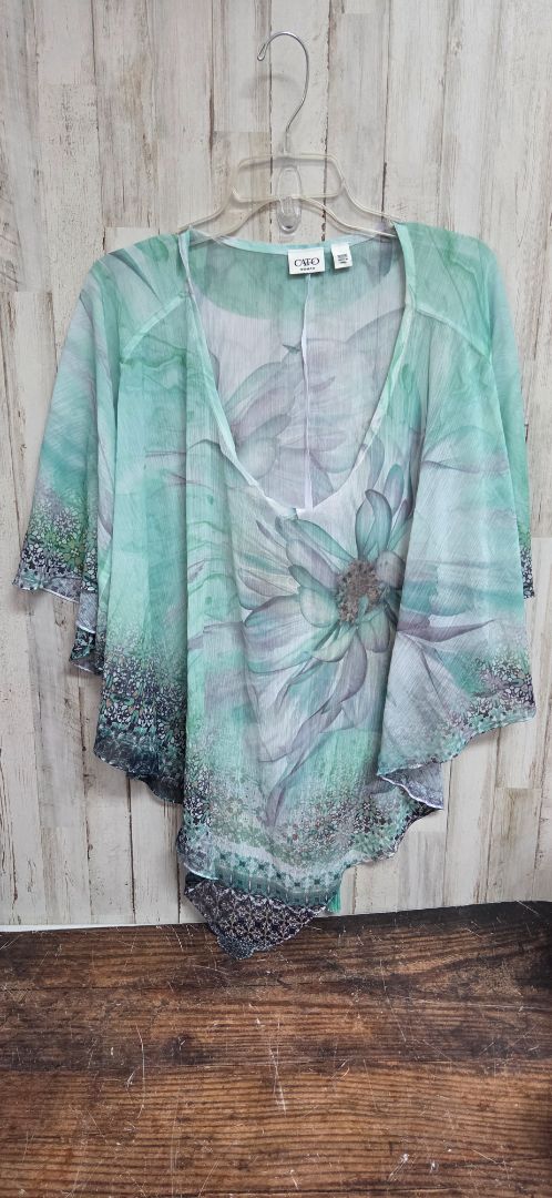 GREEN CATO SZ18/20 SHEER COVER UP, LADIES 2X