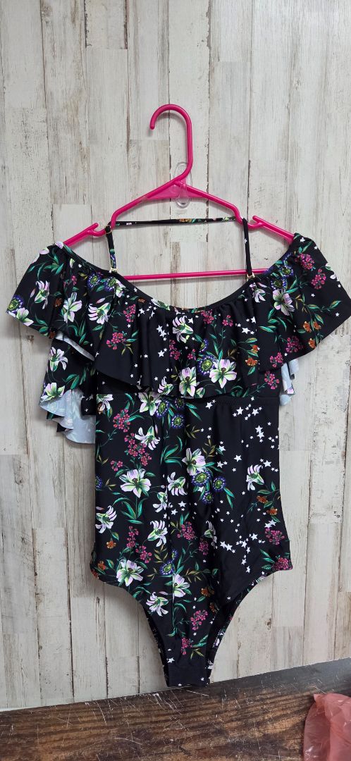 BLACK RAISINS FLORAL SWIMSUIT, LADIES XL