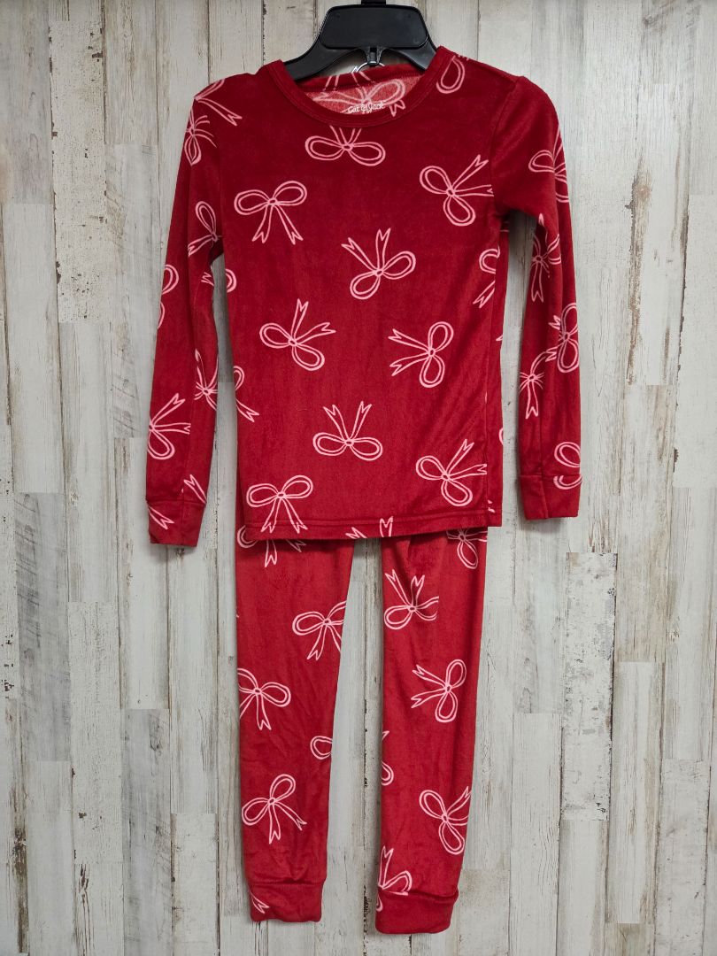 RED CAT & JACK FLEECE BOW PJ SET, GIRL 8