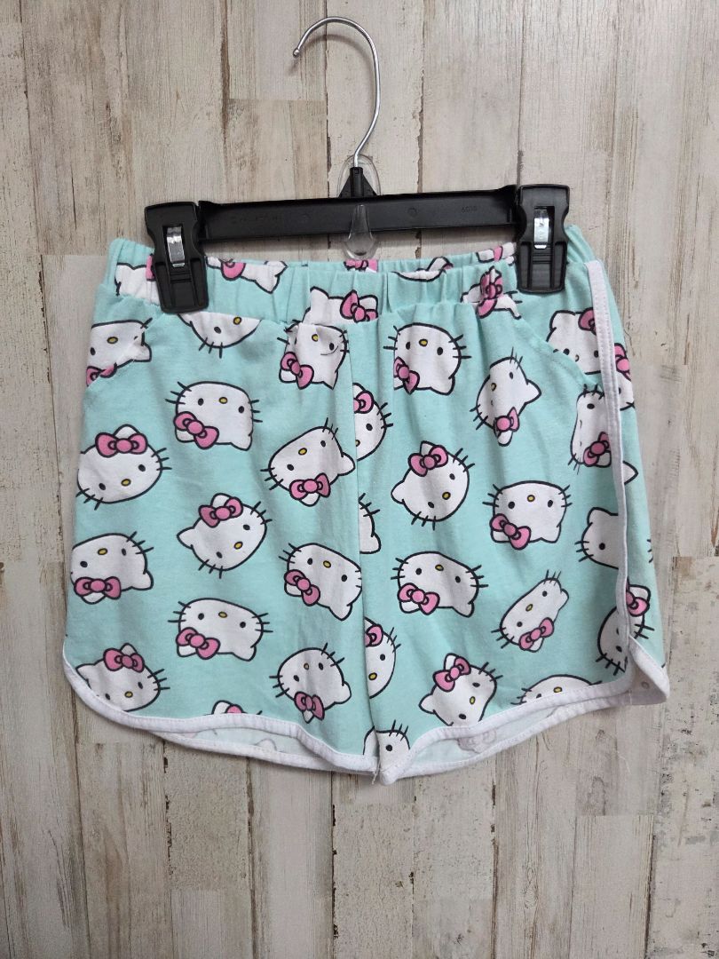 TURQUOISE HELLO KITTY CHARACTER SHORTS, GIRL 12