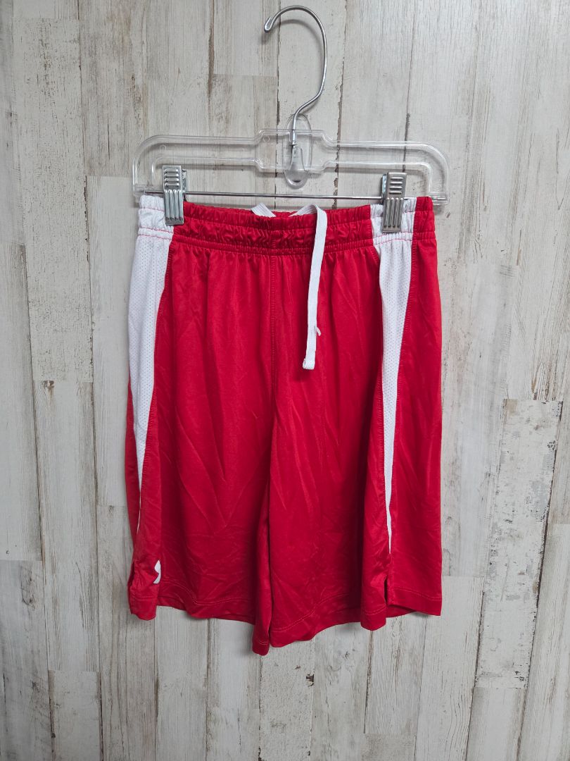 RED UNDER ARMOUR DRAWSTRING SHORTS, BOY 10/12