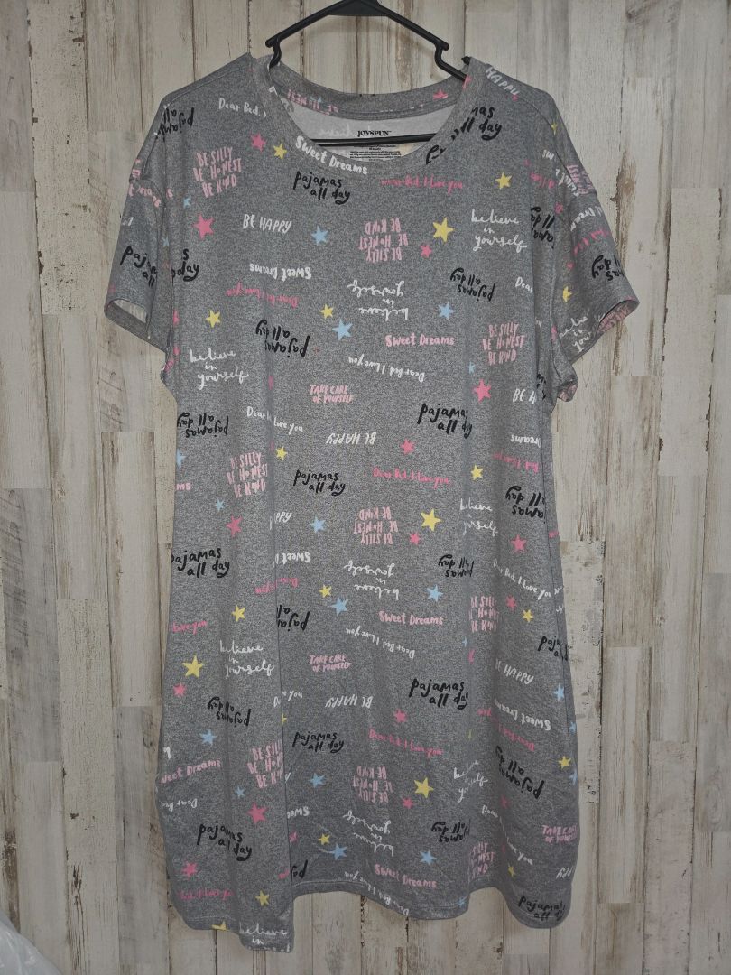 grey joyspun pajama dress, LADIES L/XL