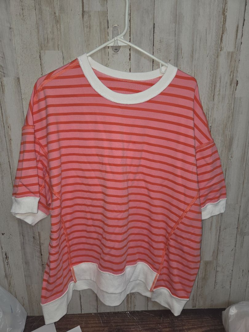pink striped top, LADIES L