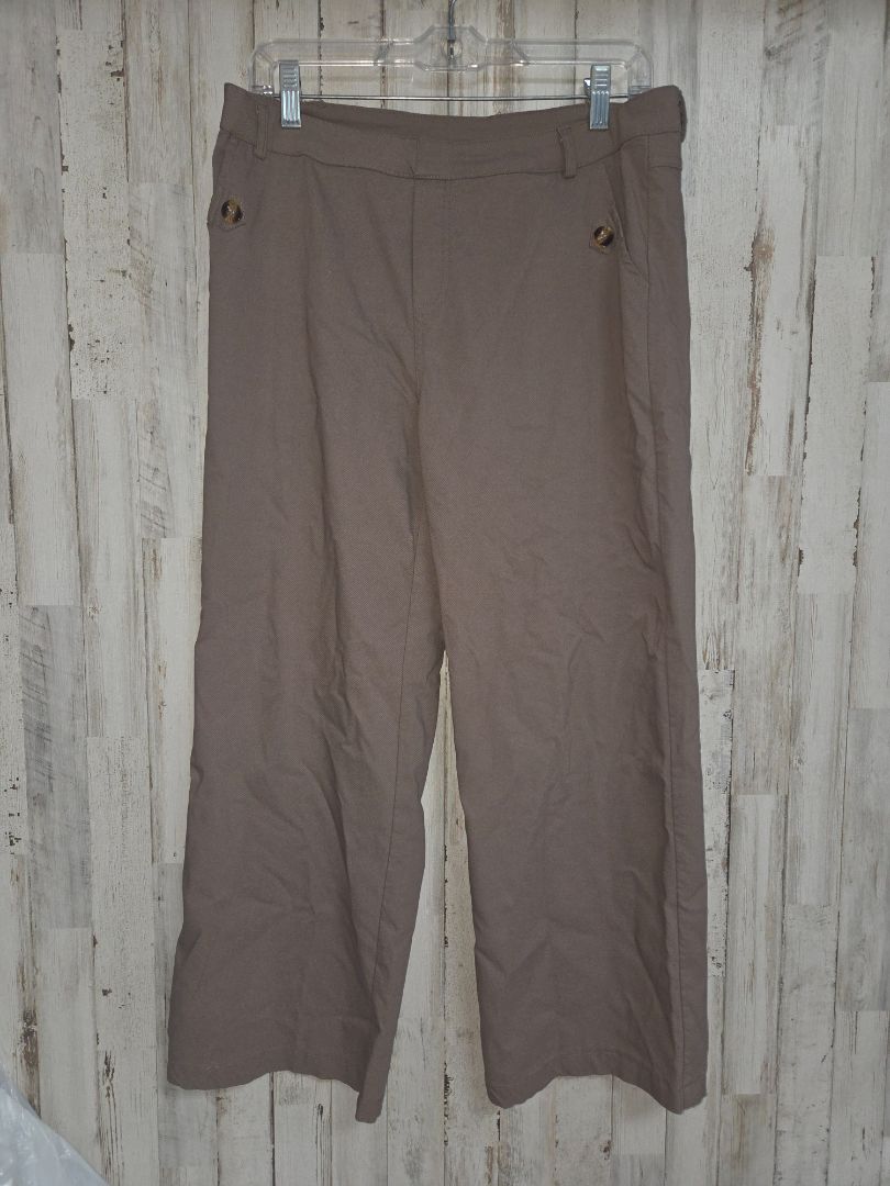 brown button pocket pants, LADIES L