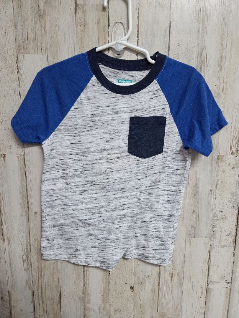 grey/blue garanimals heathered pocket tee, boy 4t