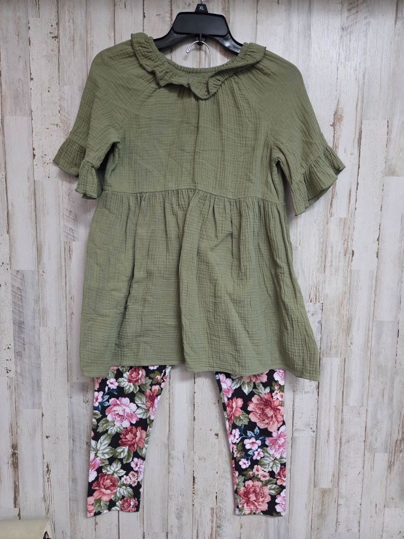olive bonnie jean muslin tunic & pants, girl 14