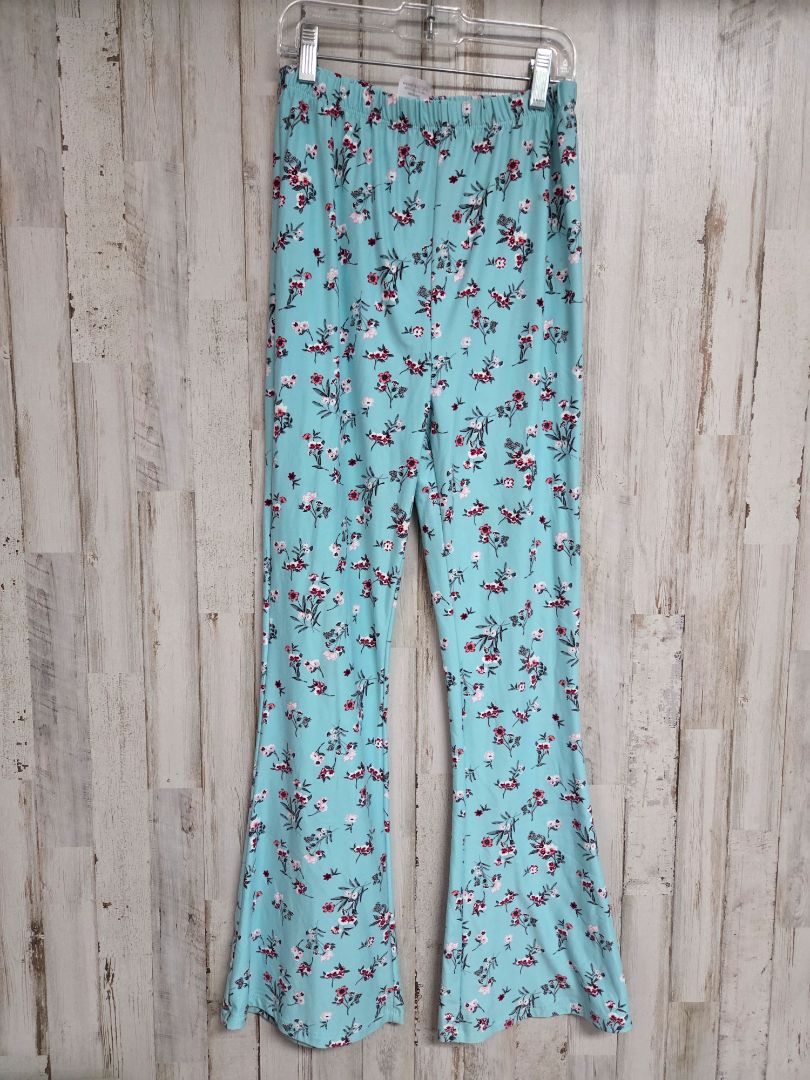 teal tween diva floral flares, girl 14
