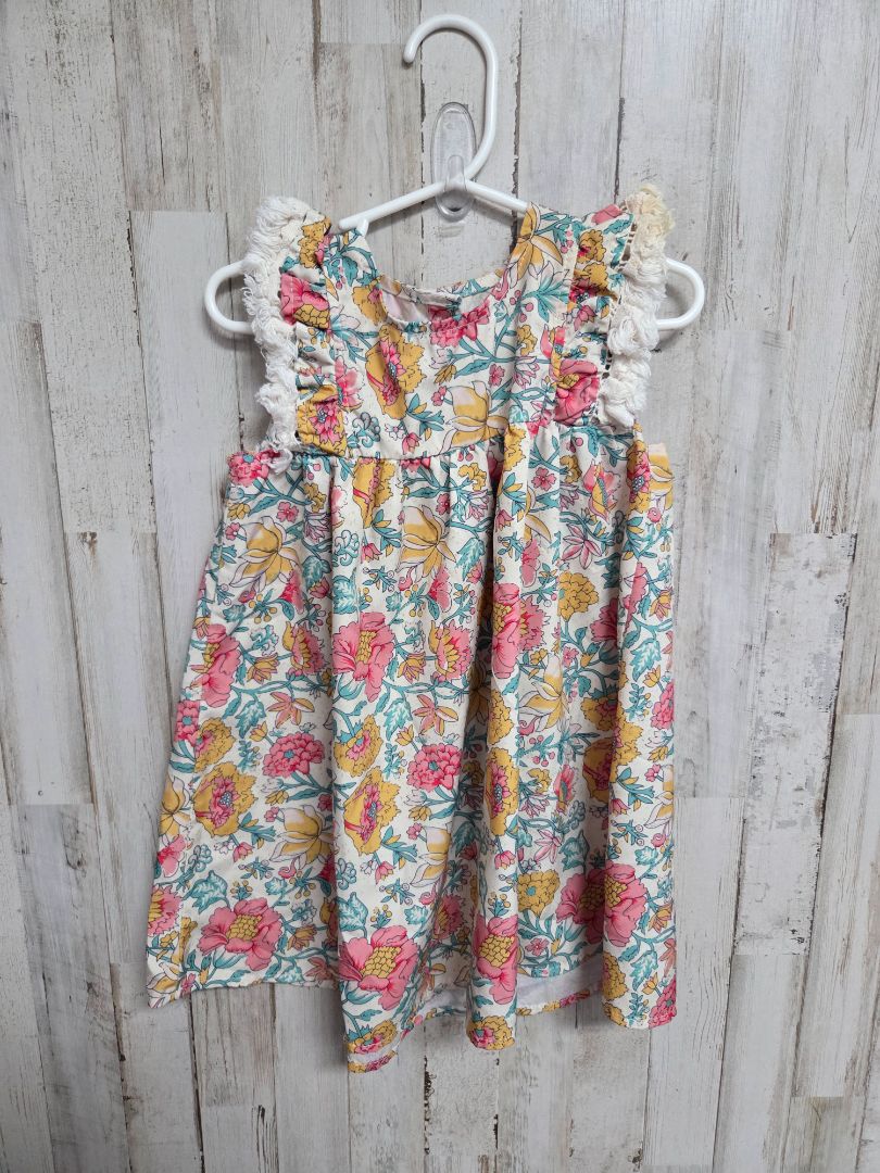 yellow floral dress, girl 3t