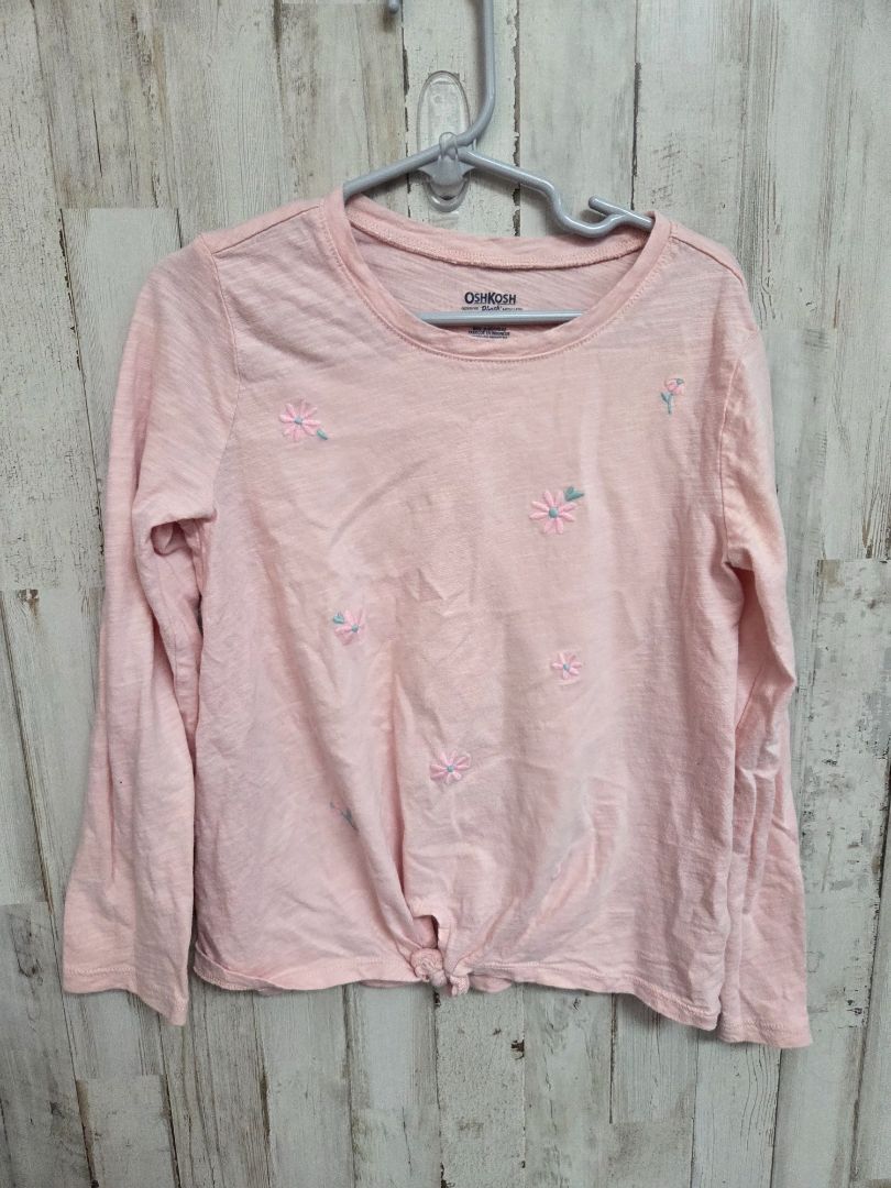 pink oshkosh flower knot top, girl 7
