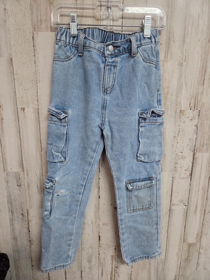 denim shein cargo jeans, girl 7