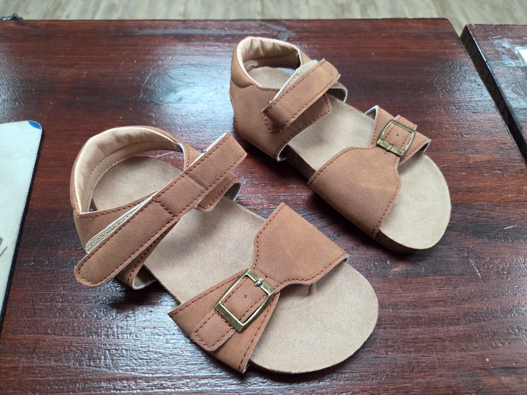 brown buckle sandals, shoes 12