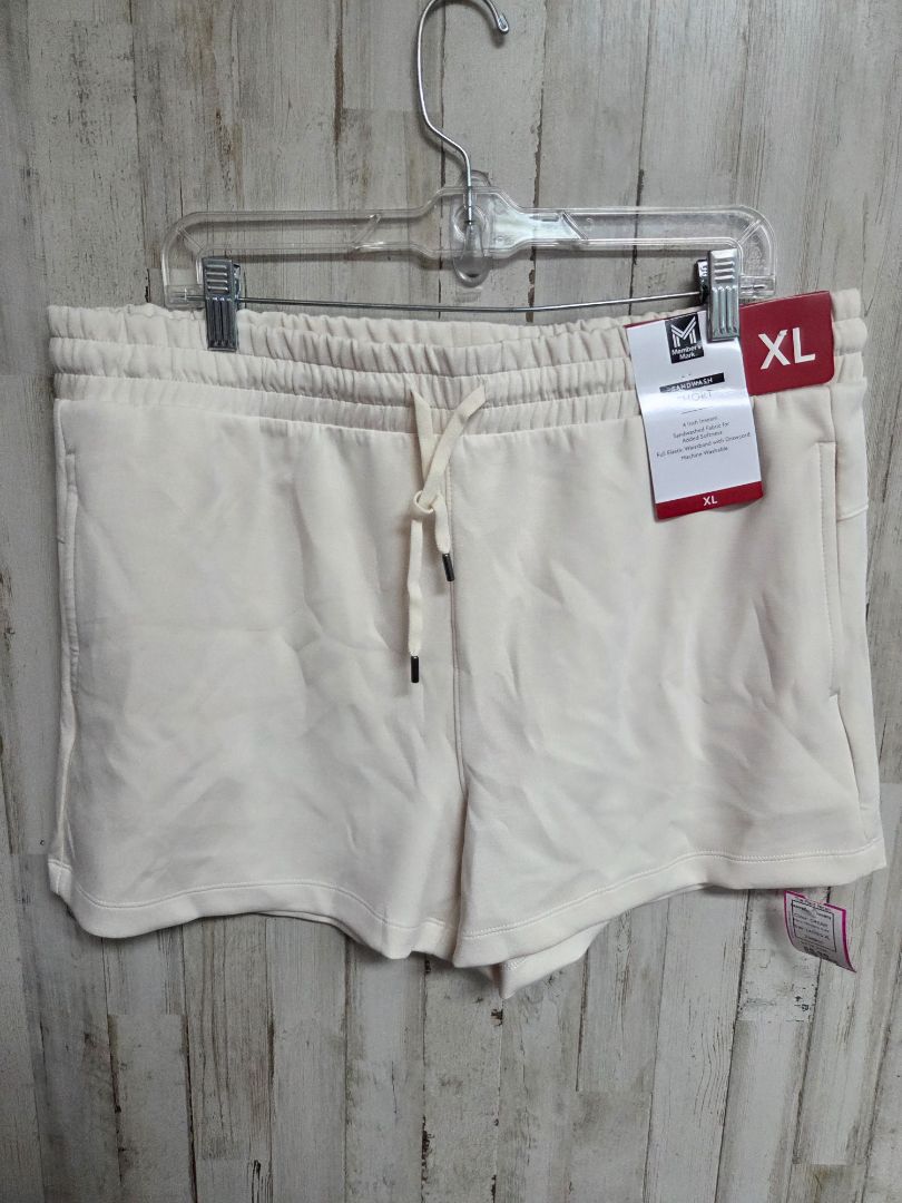 CREAM MEMBERS MARK DRAWSTRING SHORTS, LADIES XL