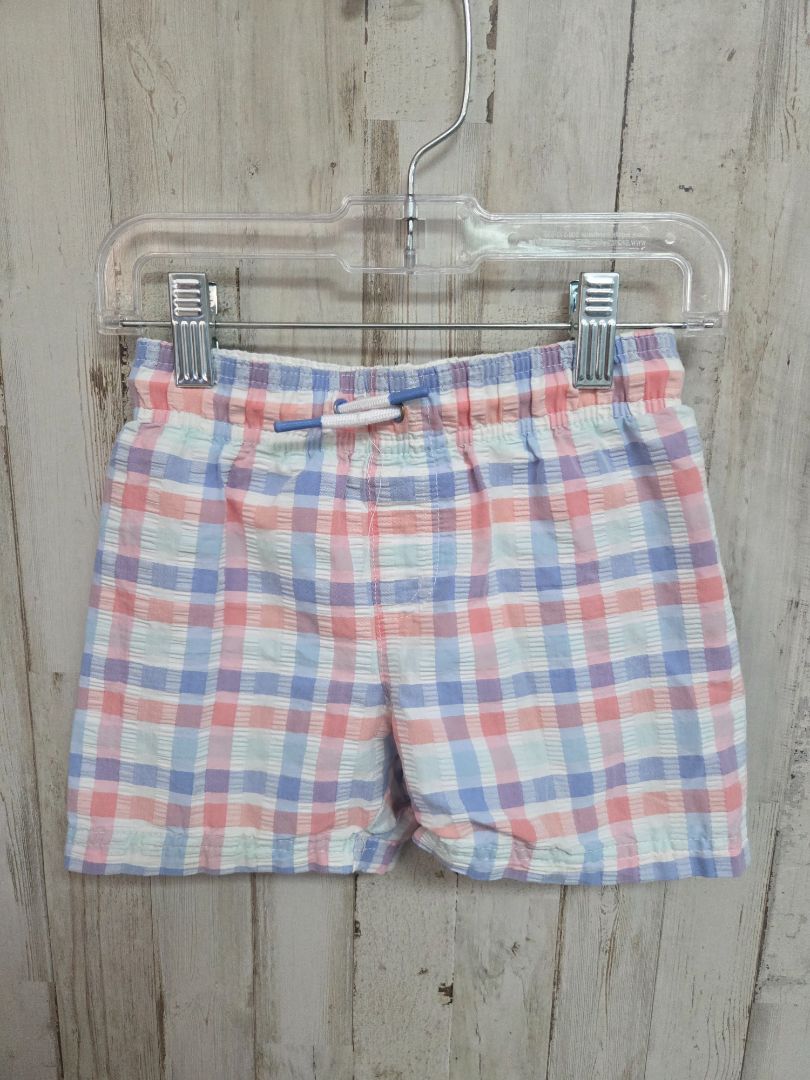 BLUE / PINK CAT & JACK PLAID SWIM TRUNKS`, BOY 3T