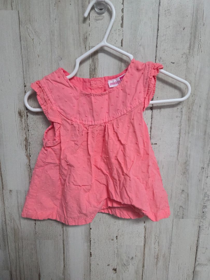 PINK PENELOPE MACK DOTTED TOP, GIRL 12M