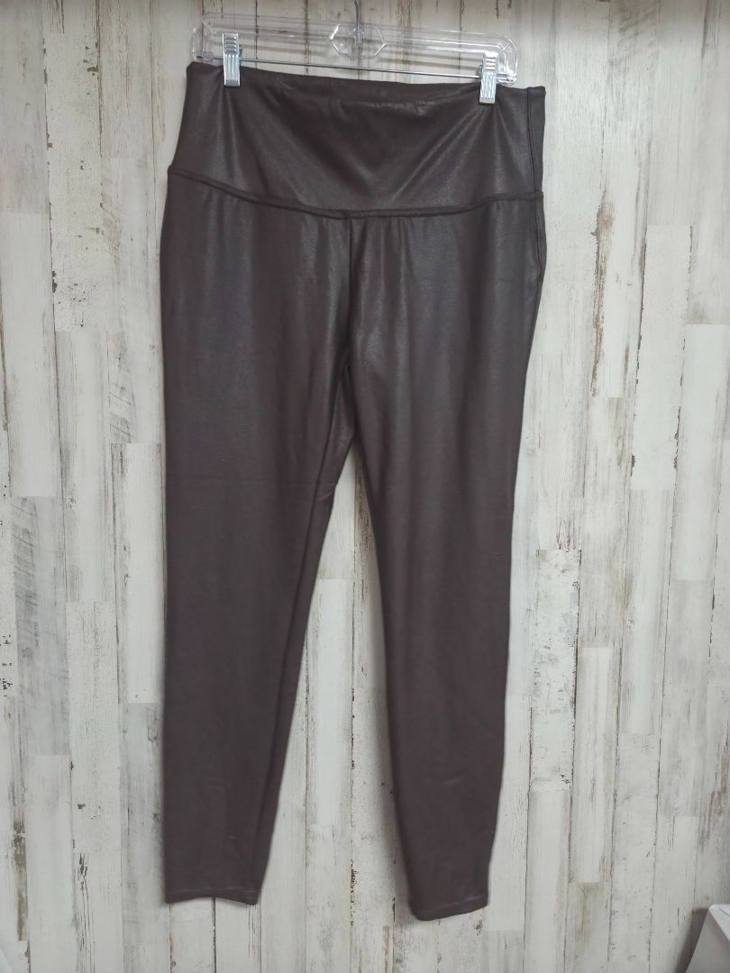 BROWN TIME & TRU TEXTURED LEGGINGS, LADIES XL