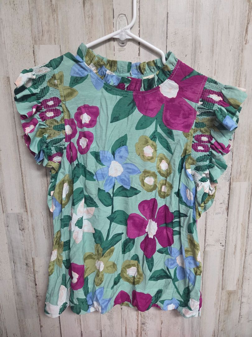 GREEN JODIFL FLORAL BLOUSE, LADIES M