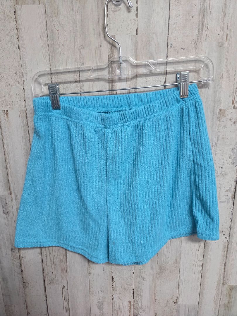 BLUE SHEIN RIBBED SHORTS, LADIES M