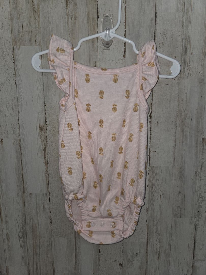 PINK CARTERS PINEAPPLE ONESIE, GIRLS 6M