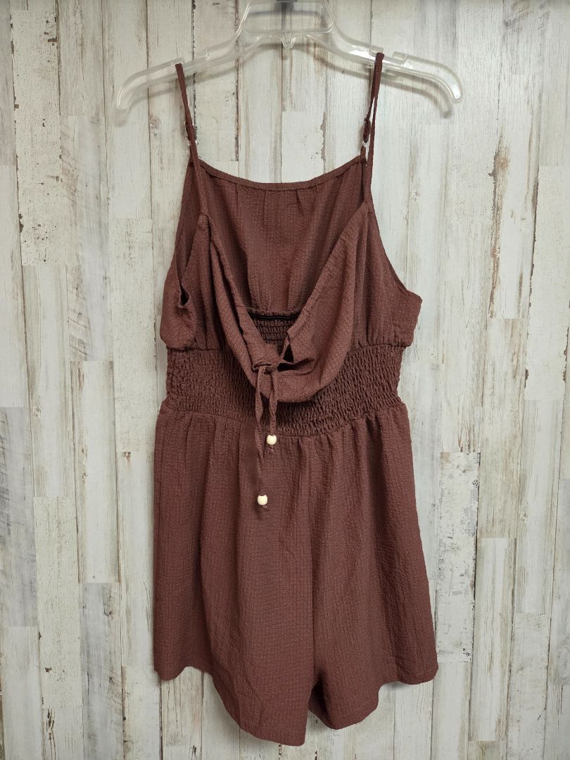 BROWN MUSLIN ROMPER, LADIES XL