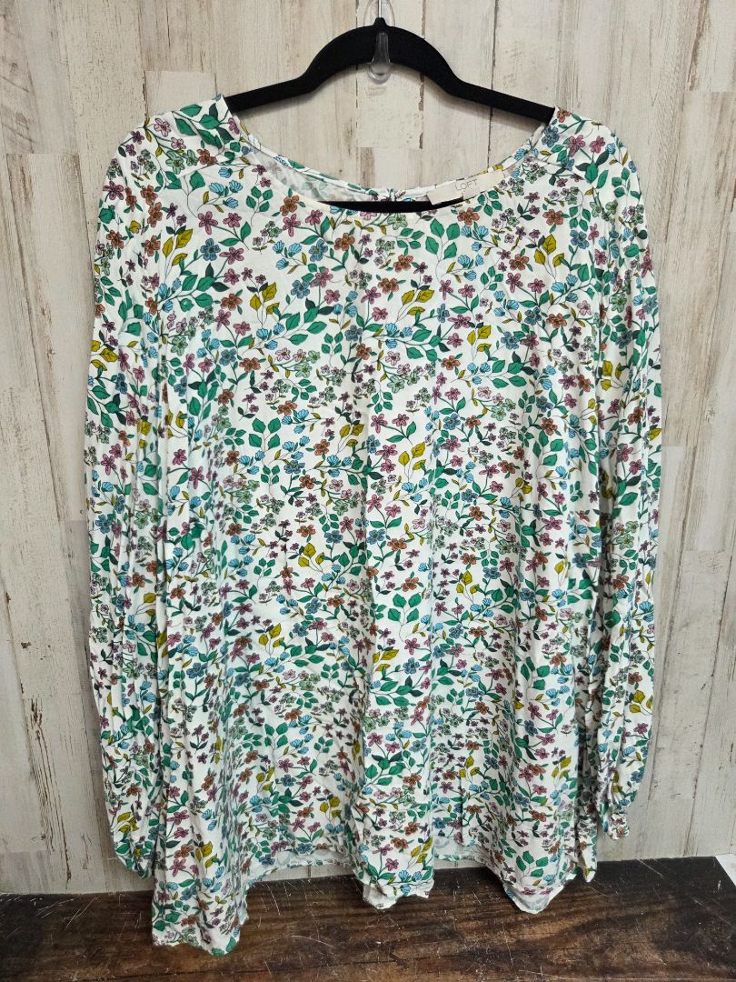 WHITE LOFT SZ24 FLORAL TOP, LADIES 3X