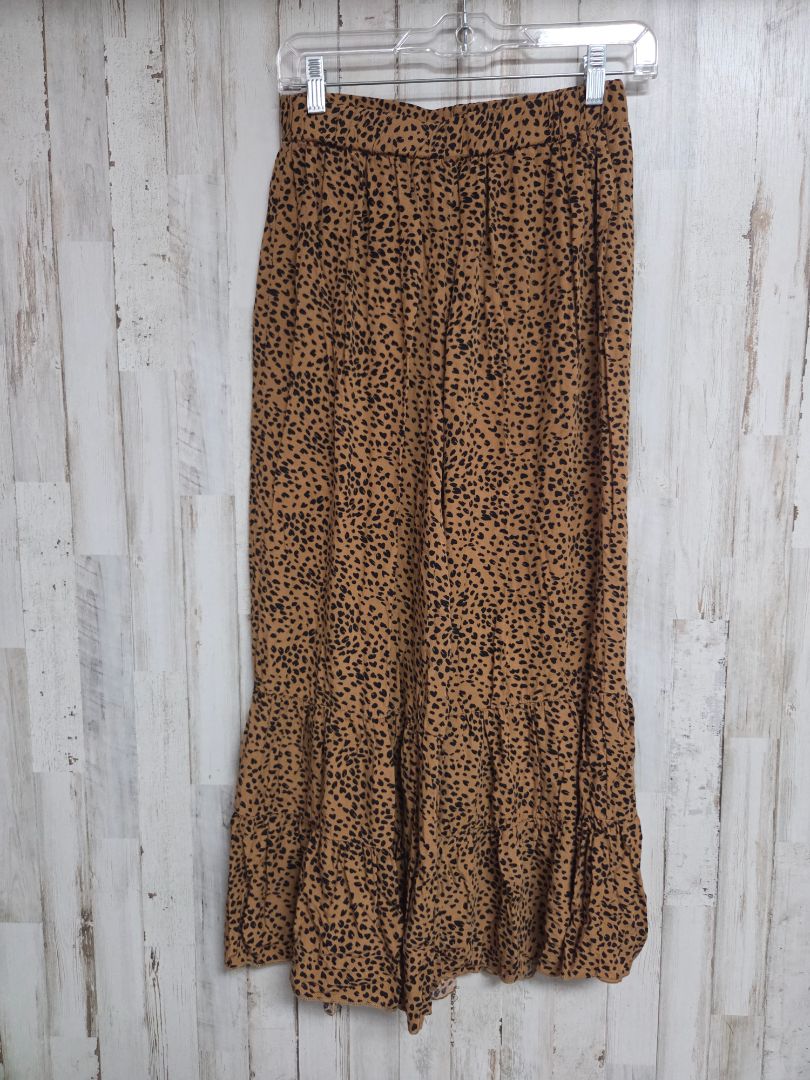 TAN ANNA KACI ANIMAL PRINT PANTS, LADIES M