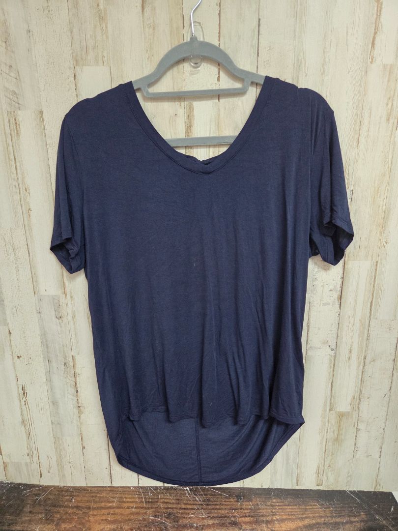 NAVY TIME & TRU SOFT VNECK TOP, LADIES L
