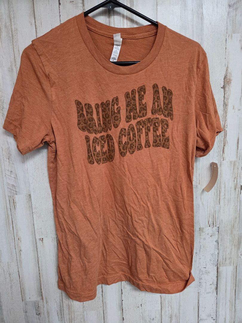 RUST BELLA CANVAS ICED COFFEE TEE, LADIES M